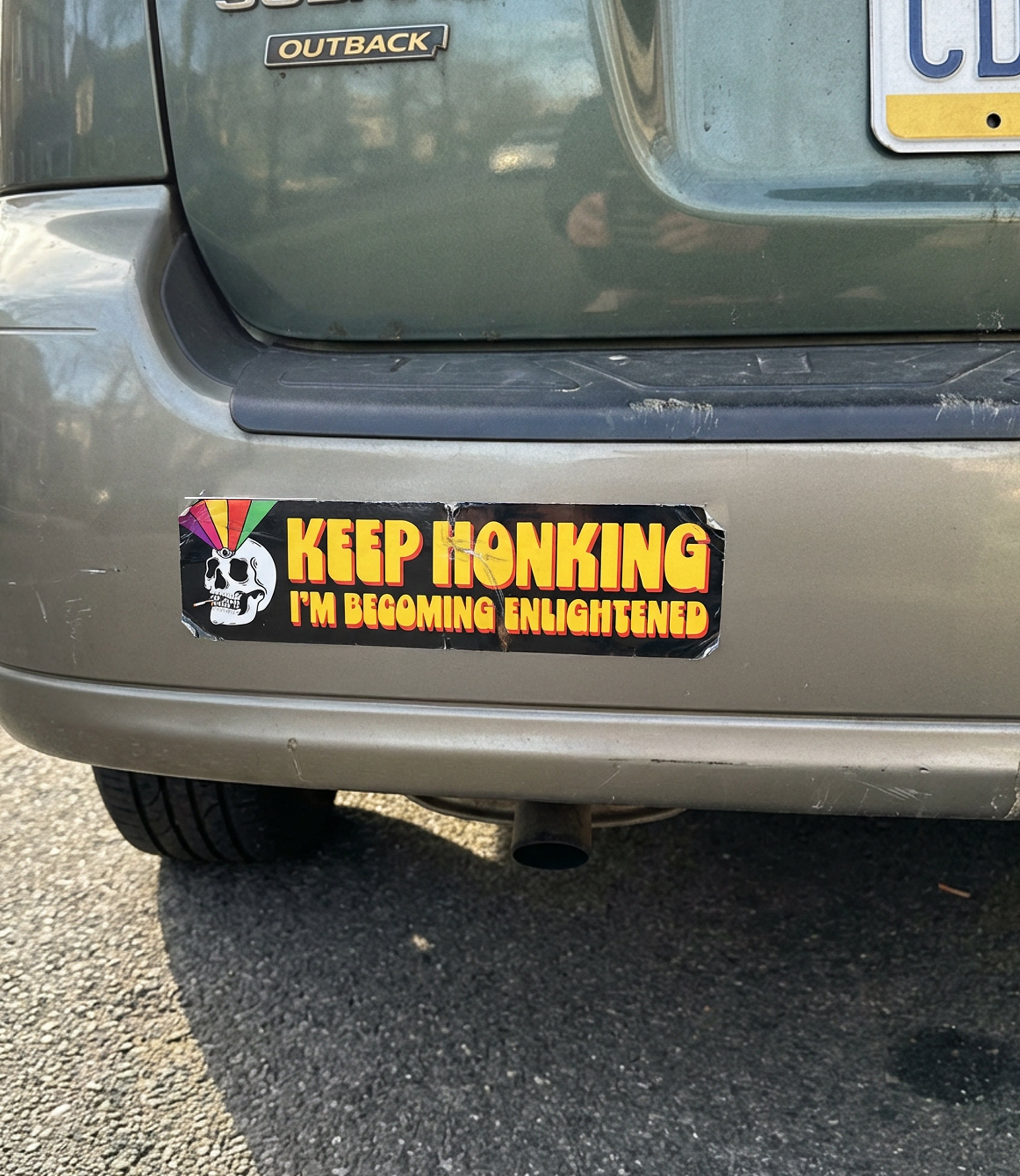 Keep Honking I'm Becoming Enlightened Bumper Sticker