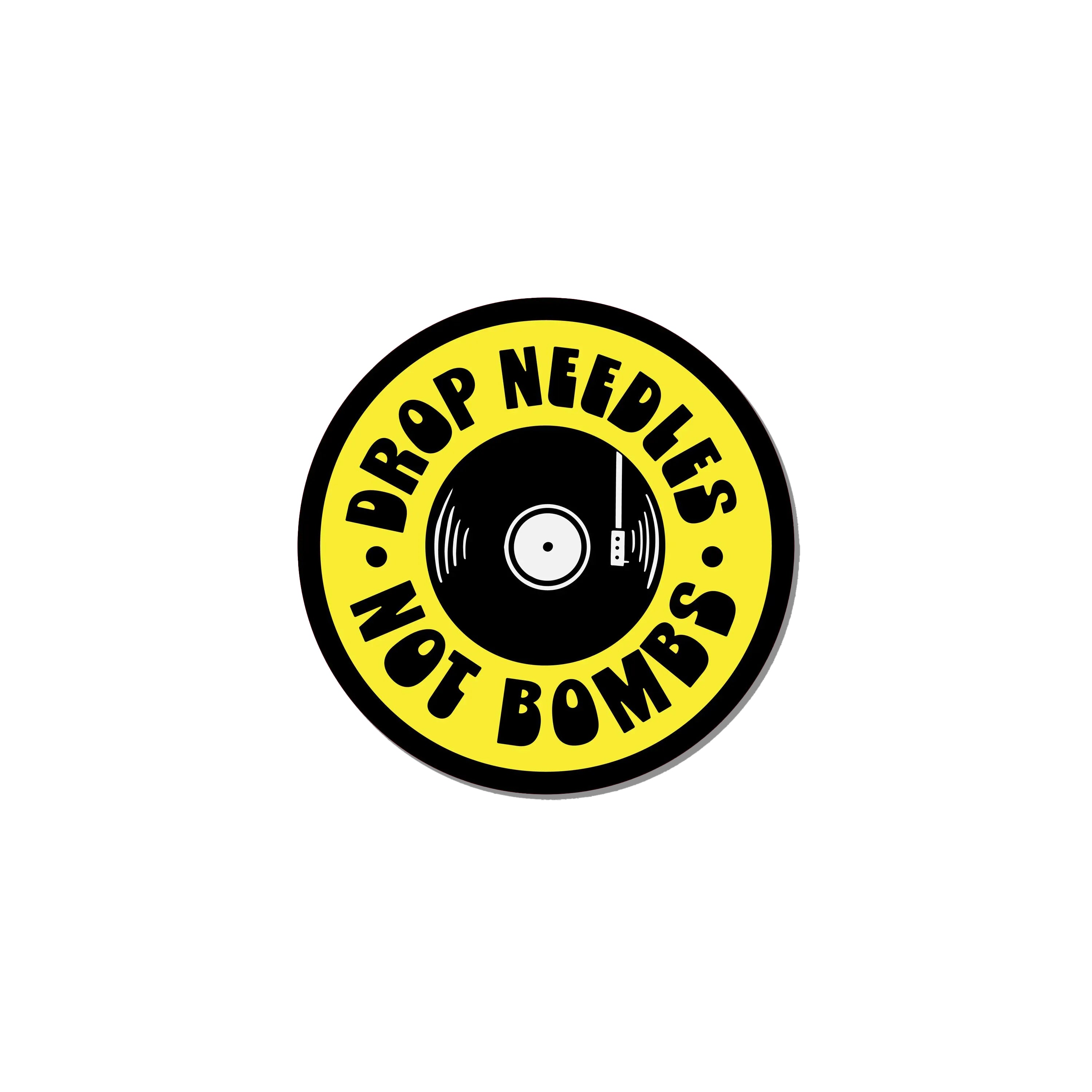 Drop Needles Not Bombs Sticker
