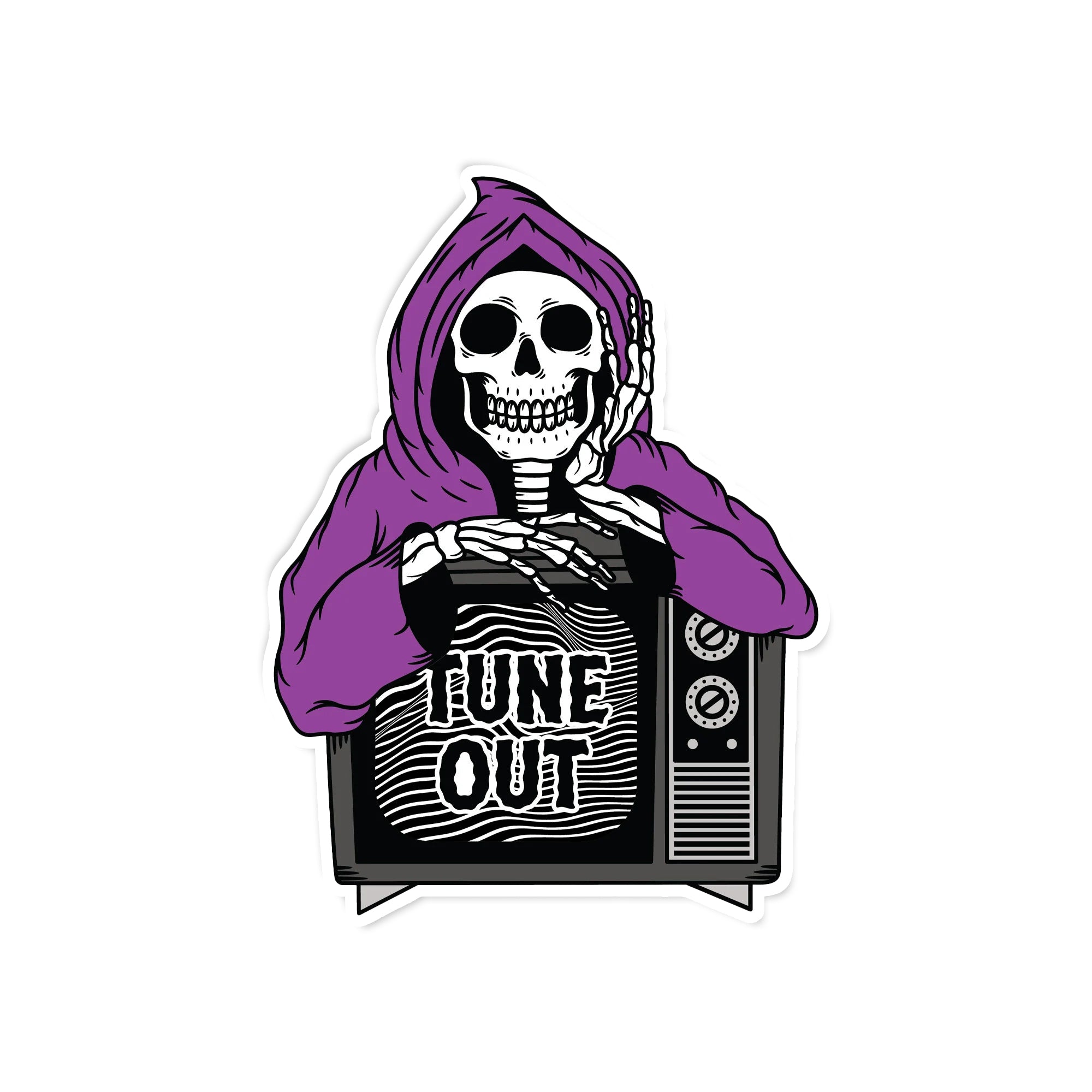 Tune Out Sticker